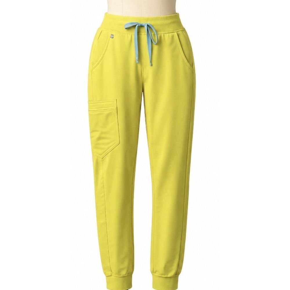 FIGS Women's Zamora Joggers Scrub Pants Size Small S Citrine Yellow/Green